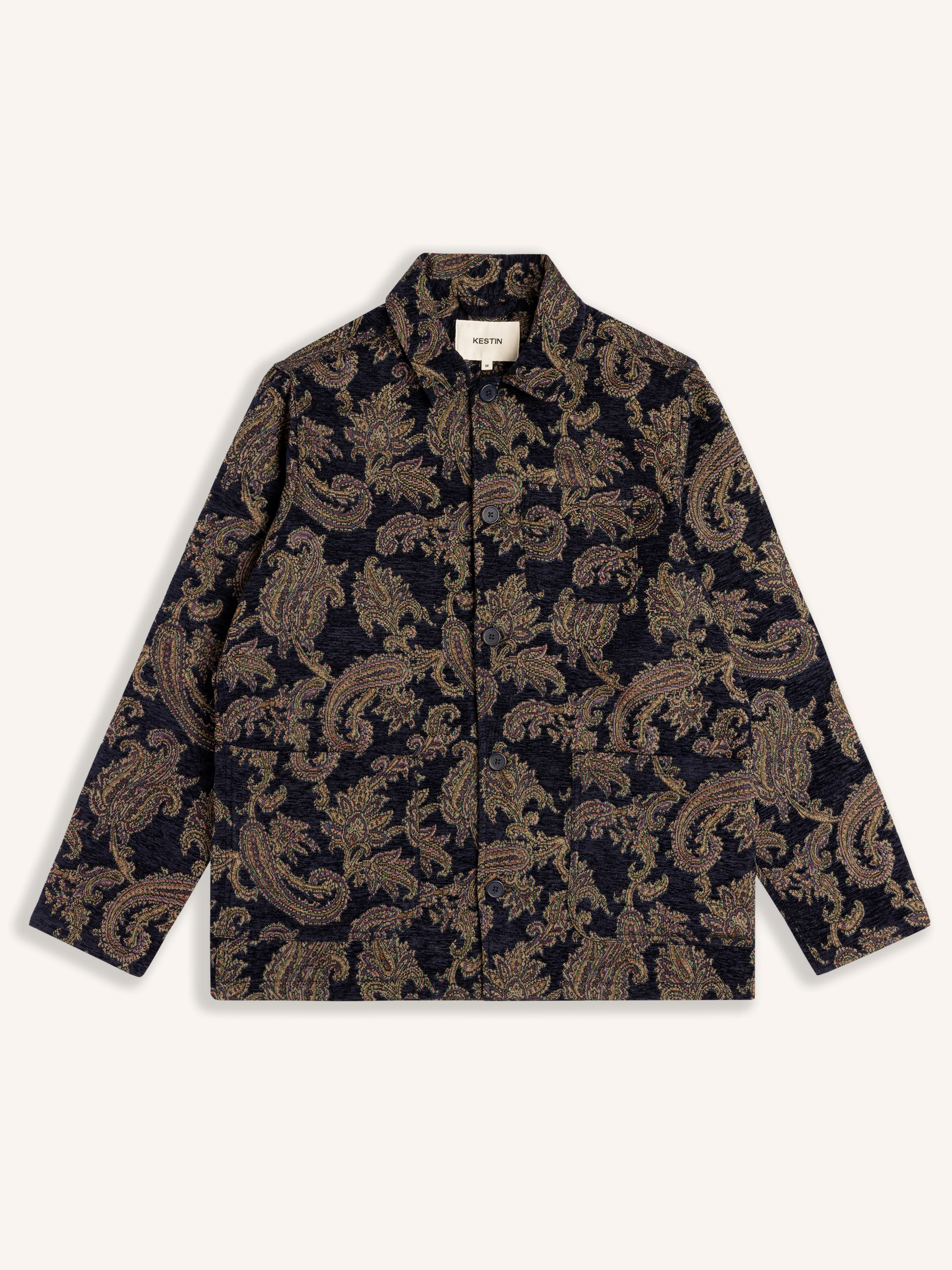 Ormiston Jacket in Navy Paisley Jacquard